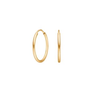 8kt. guldcreoler 17mm