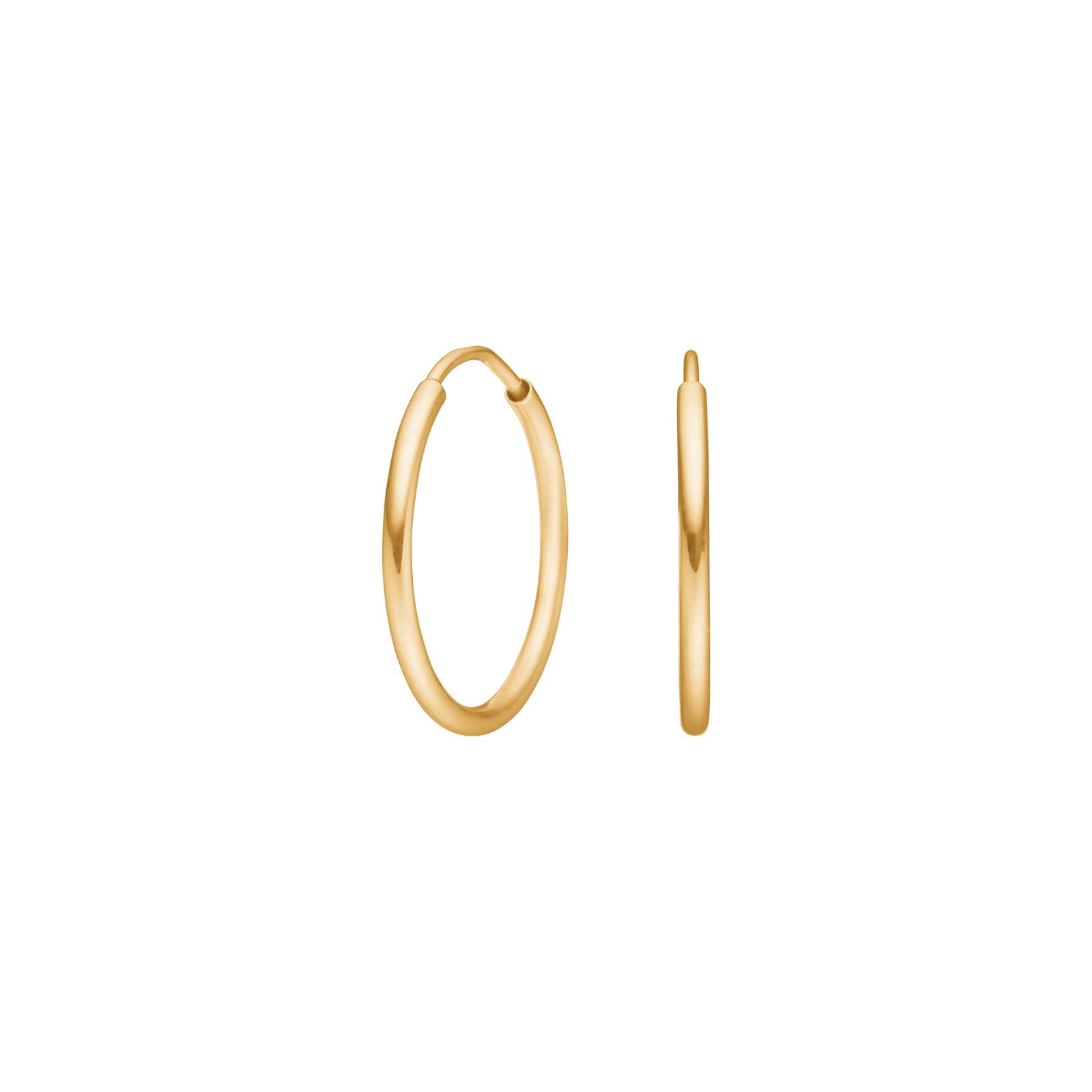 8kt. guldcreoler 17mm