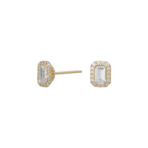 8kt. guldørestikker firkantet m/cz