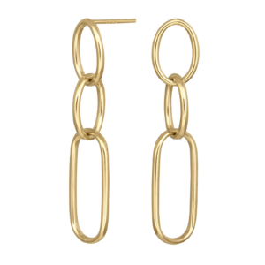 8kt. guldørehænger tre åbne ringe