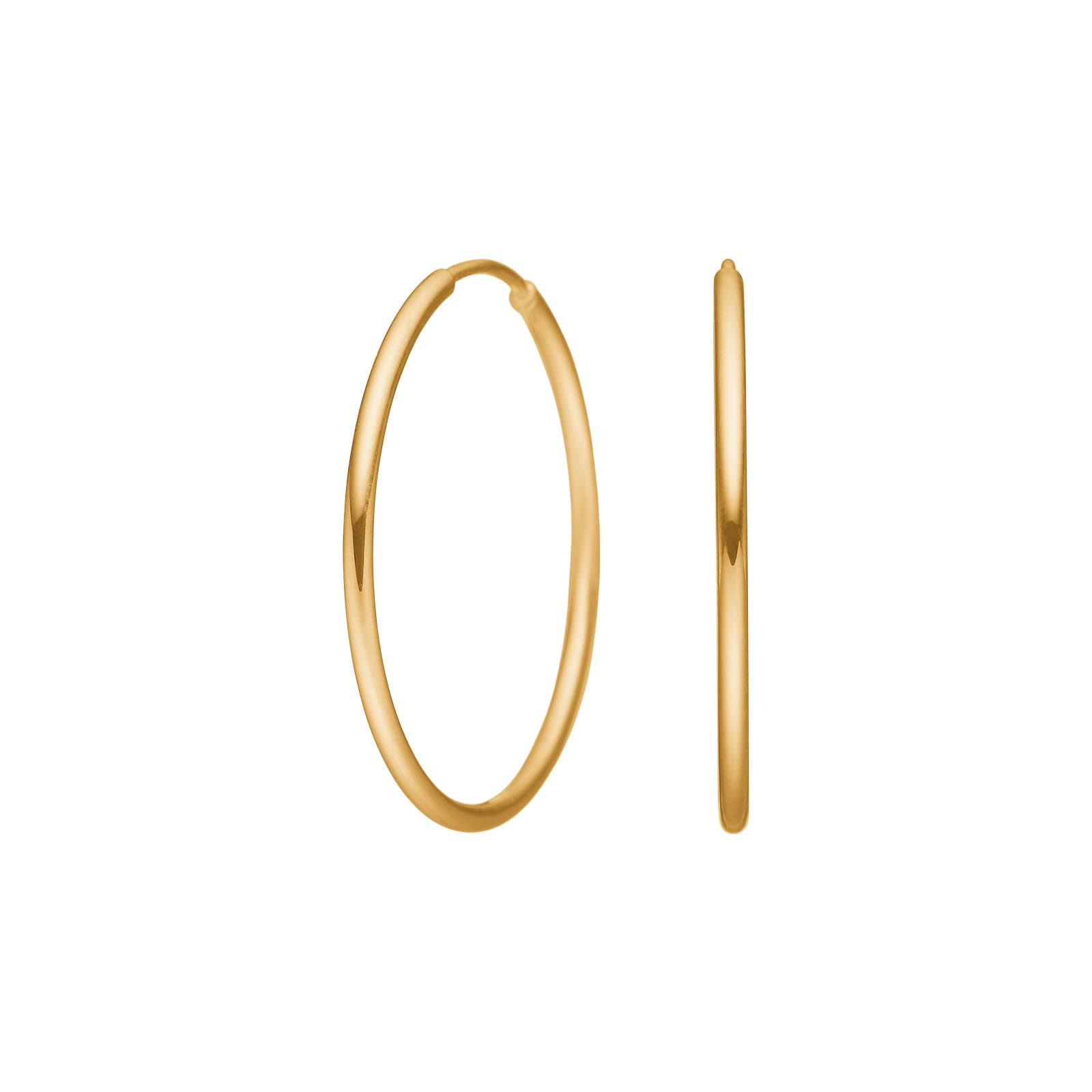 8kt. guldcreoler 28mm