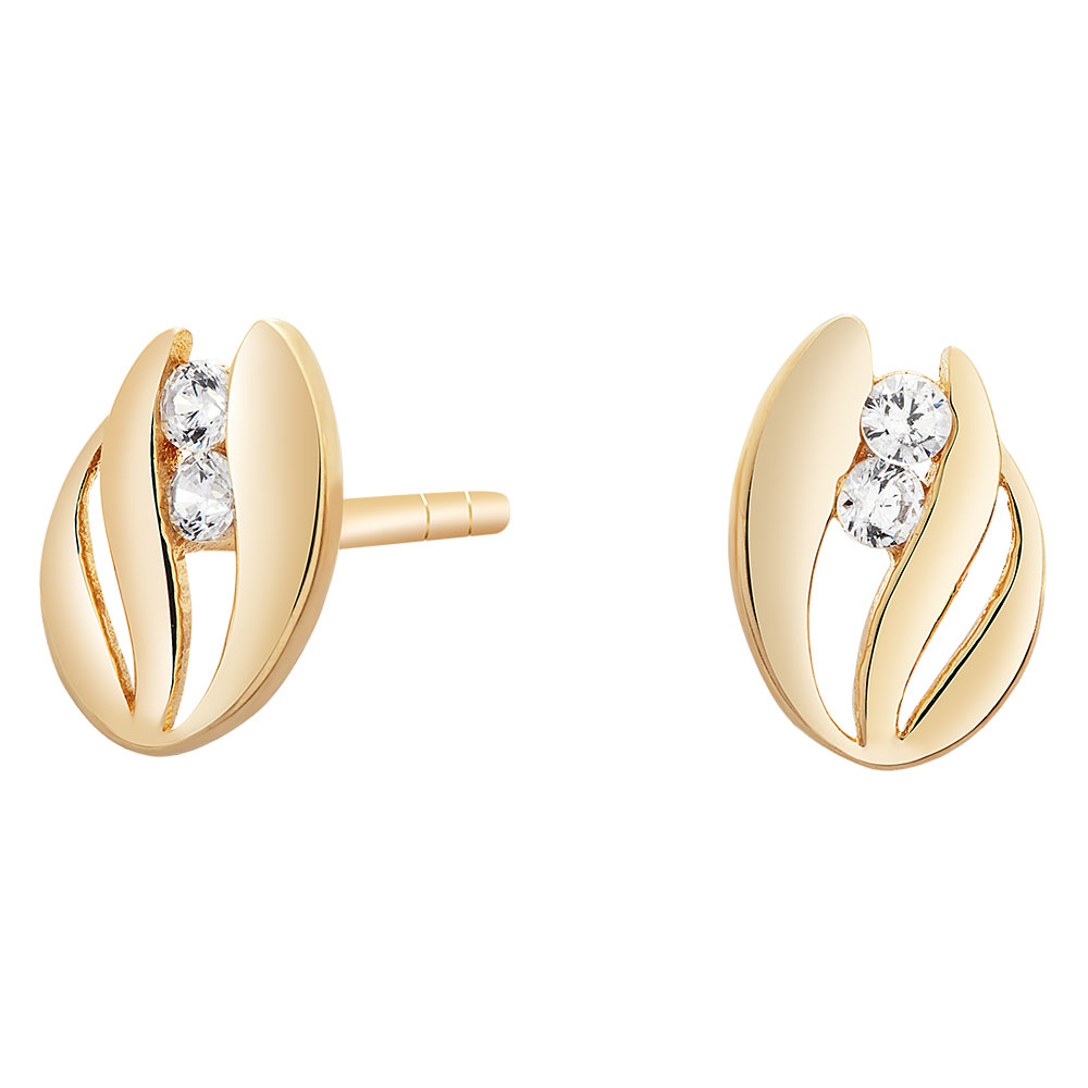 14kt. guldørestikker m/cz