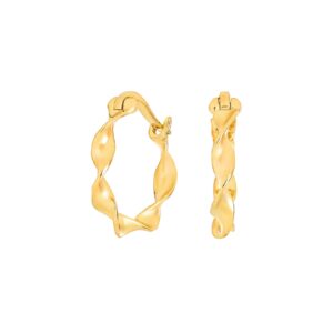 8kt. guldcreoler snoet 15mm