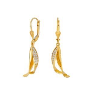 8kt. guldørehænger m/cz