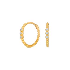 8kt. guldcreoler kugler m/cz