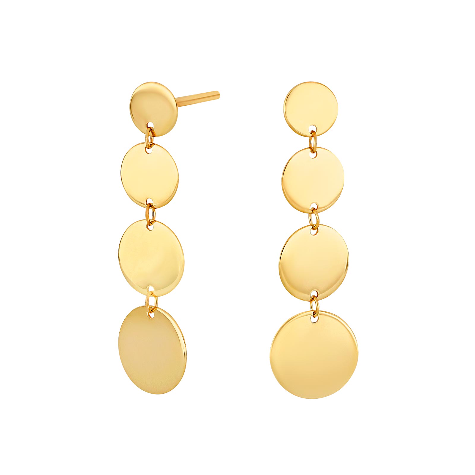 8kt. guldørehænger m/plader