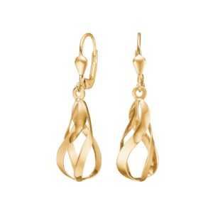 8kt. guldørehængere m. cz