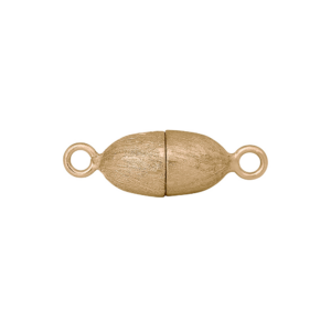 Forg. Sølv magnet perlelås oval 6mm mat