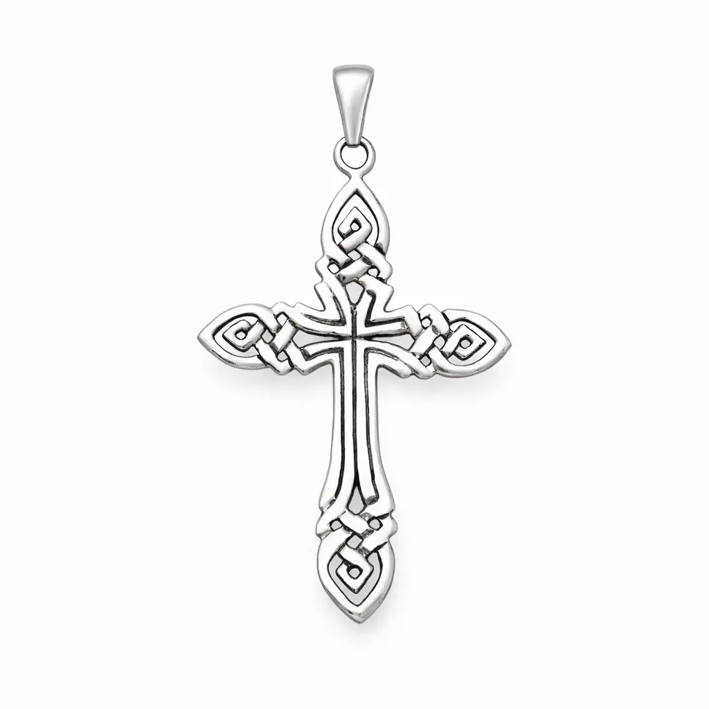 Donnatella stort vedhæng sølv celtisk kors 767-684