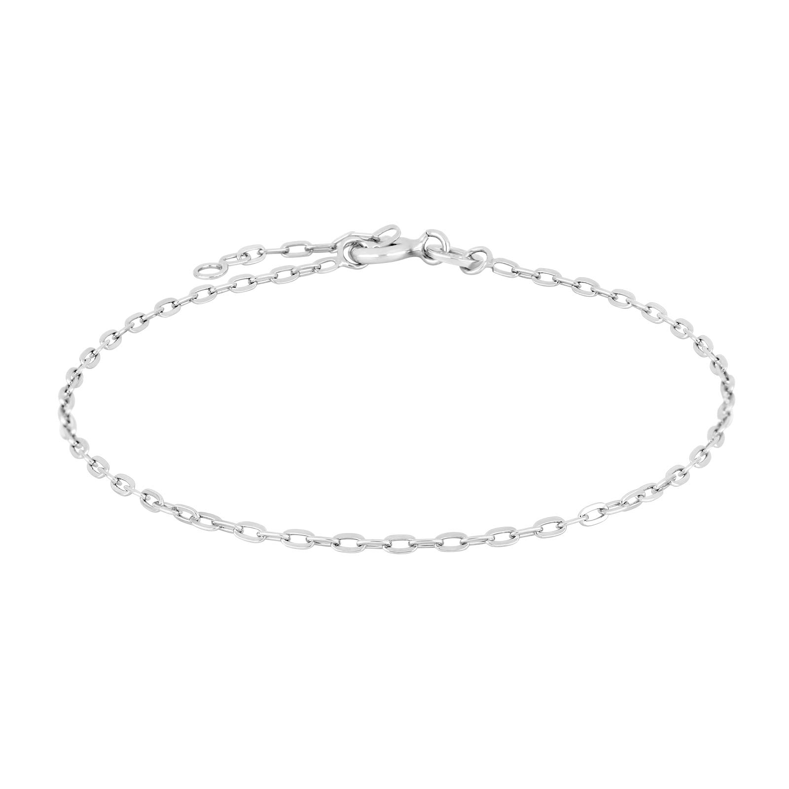 Rhod. sølvarmbånd anker