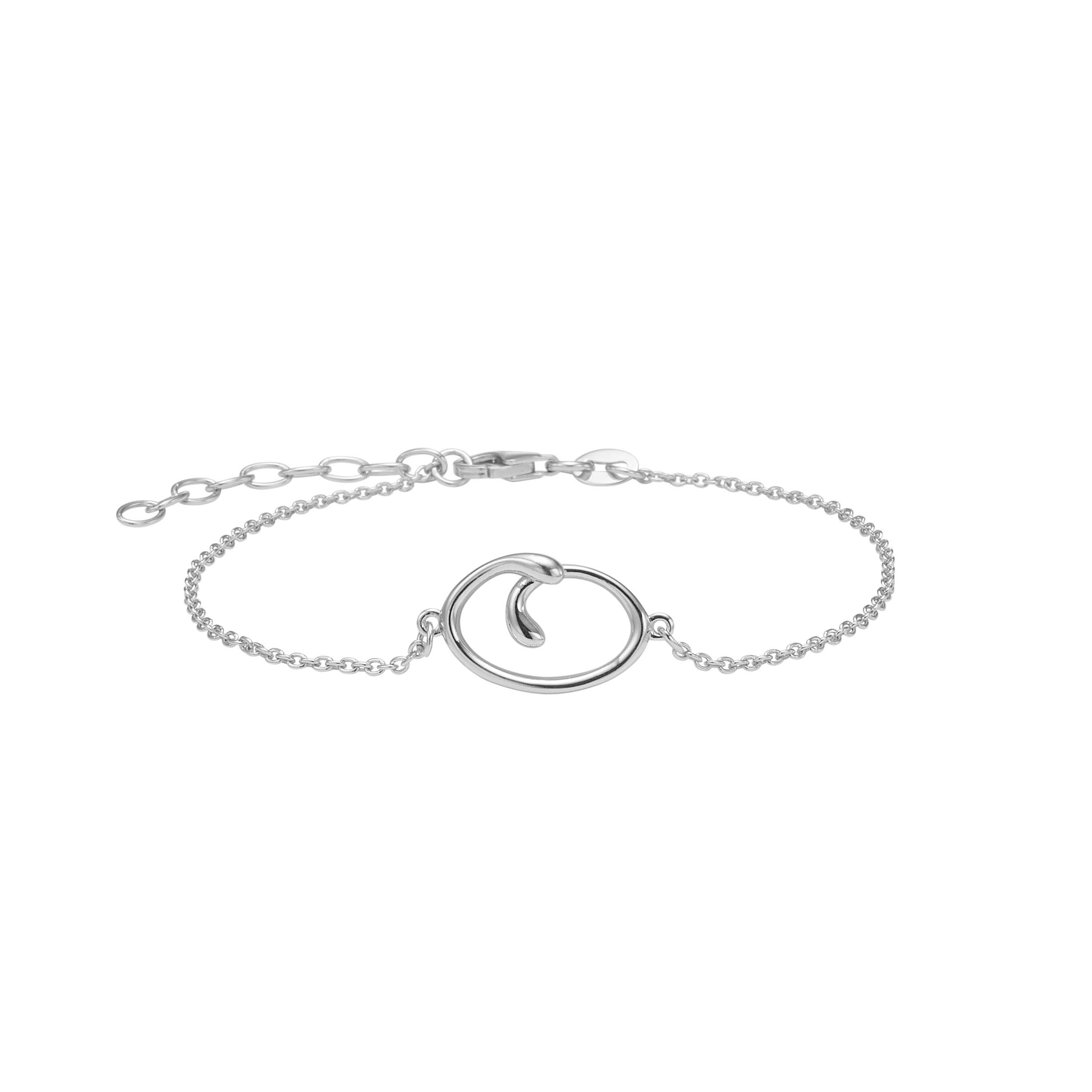 Rhd. sølv armbånd AURA52