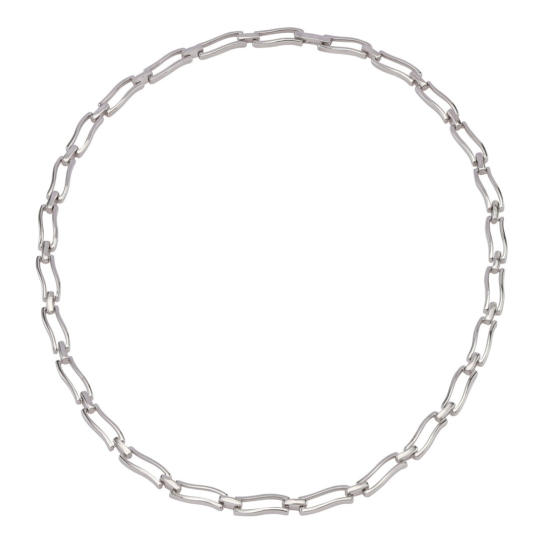 Rhodineret sølv collier