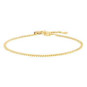 9kt. guldarmbånd flad panser 50 tråd