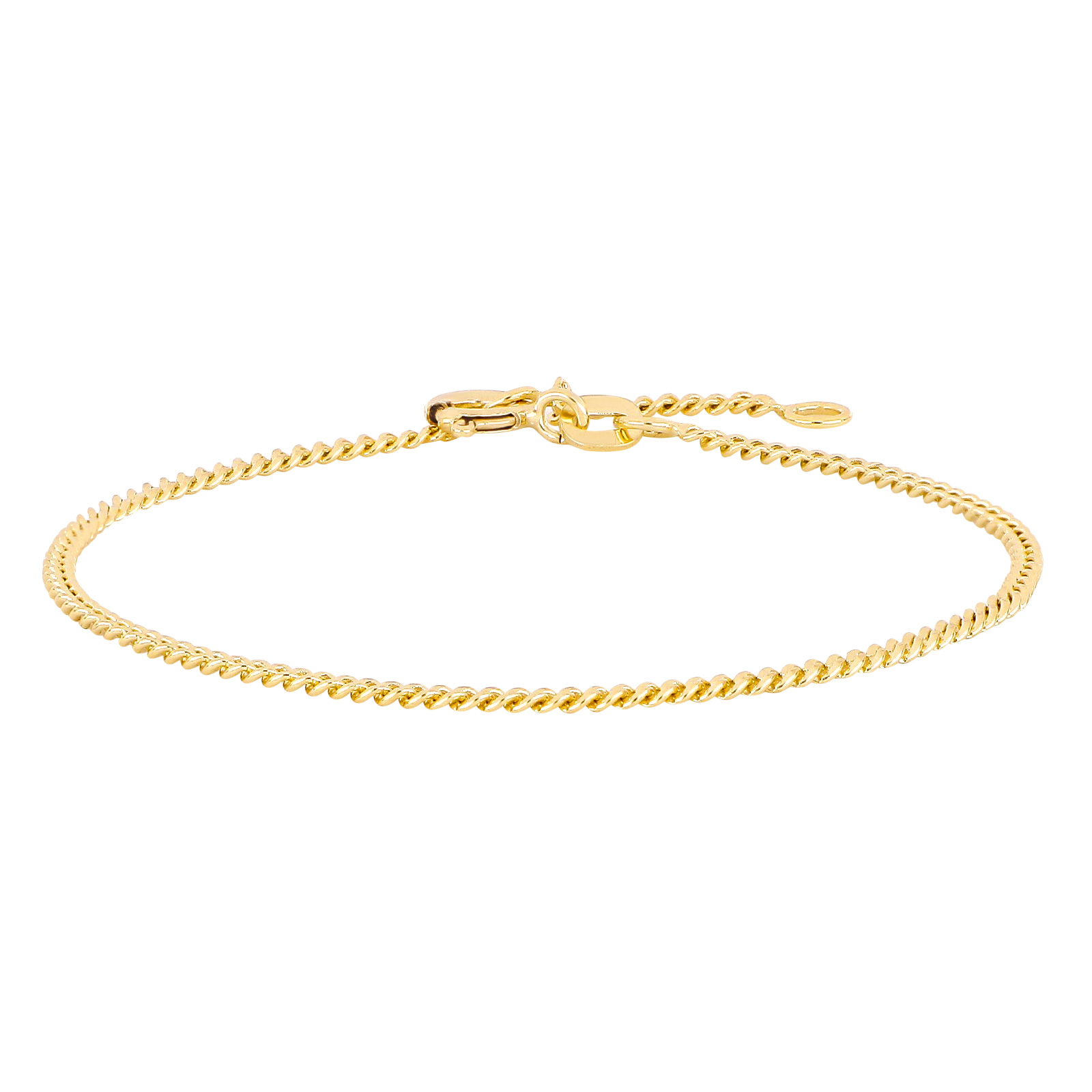 9kt. guldarmbånd flad panser 50 tråd