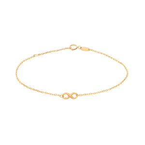 8kt. guldarmbånd m/8mm uendelighedstegn