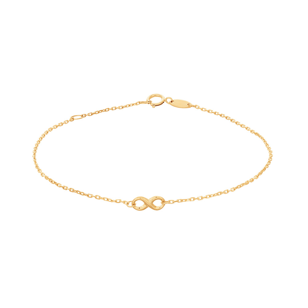 8kt. guldarmbånd m/8mm uendelighedstegn