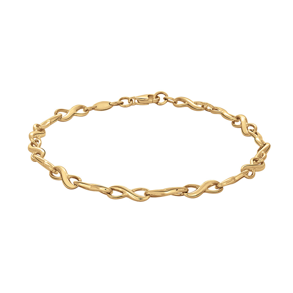 8kt. guldarmbånd m/uendelighedstegn