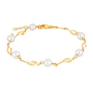 8kt. guldarmbånd m/perler