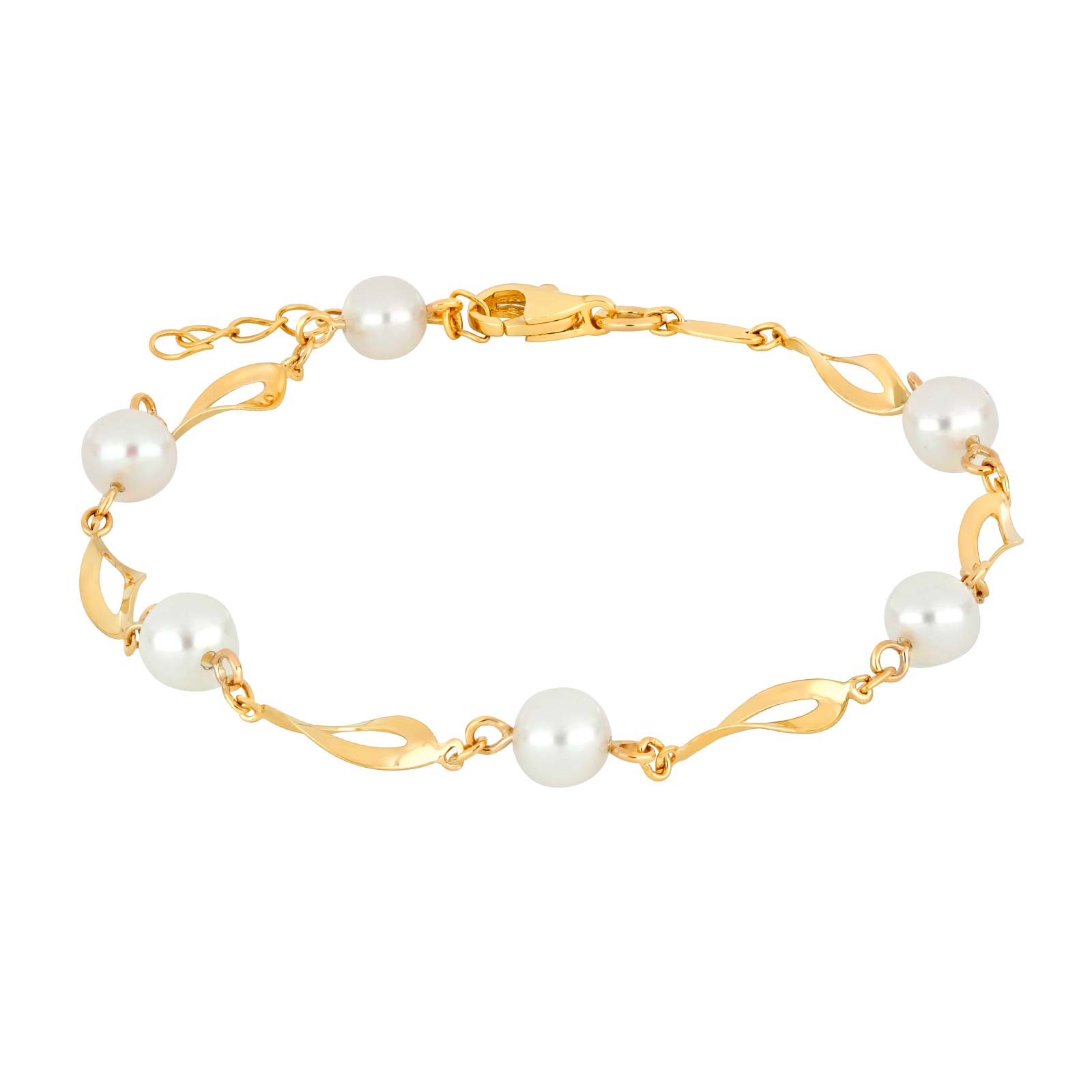 8kt. guldarmbånd m/perler