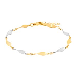 8kt. guldarmbånd bicolor