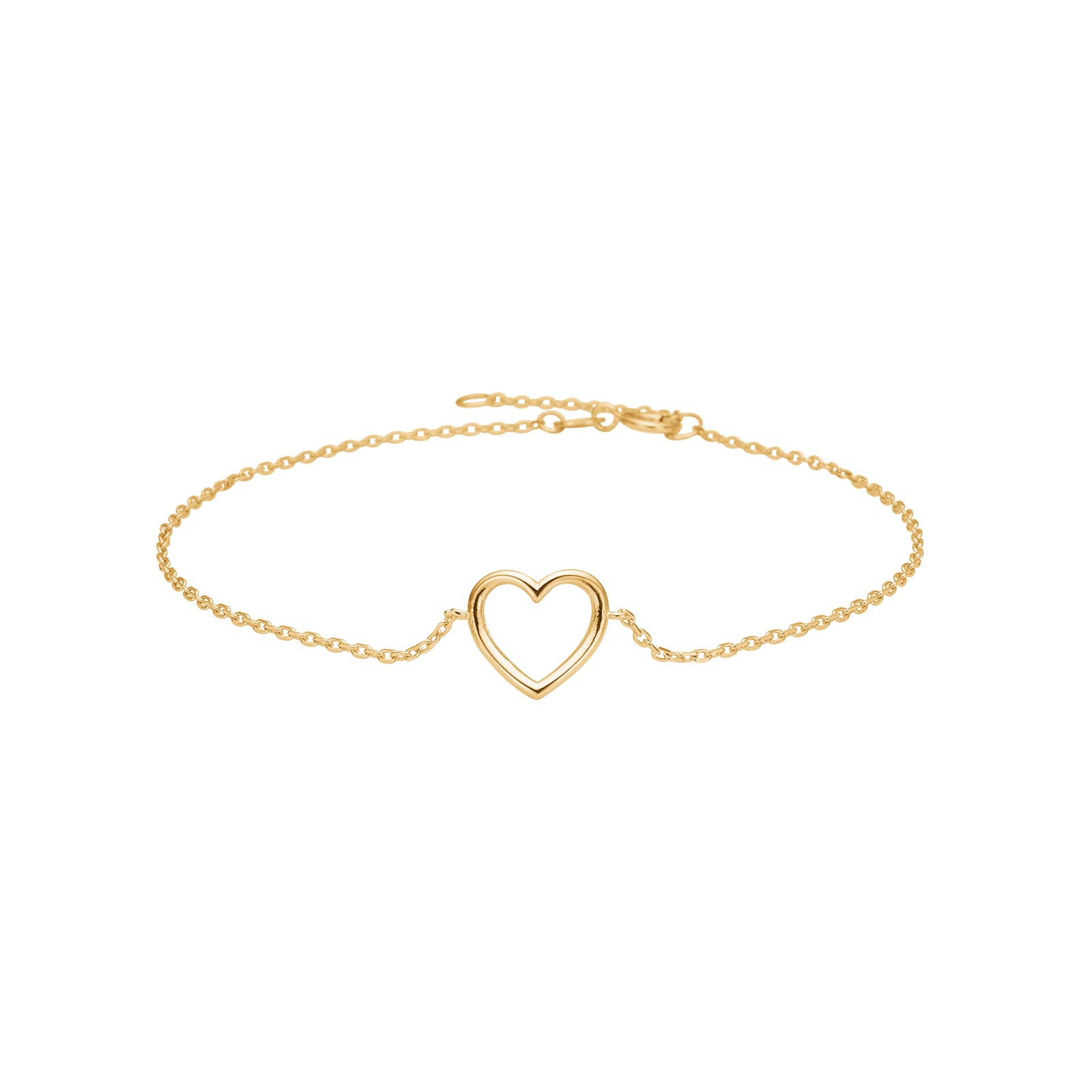 8kt. guldarmbånd m/hjerte