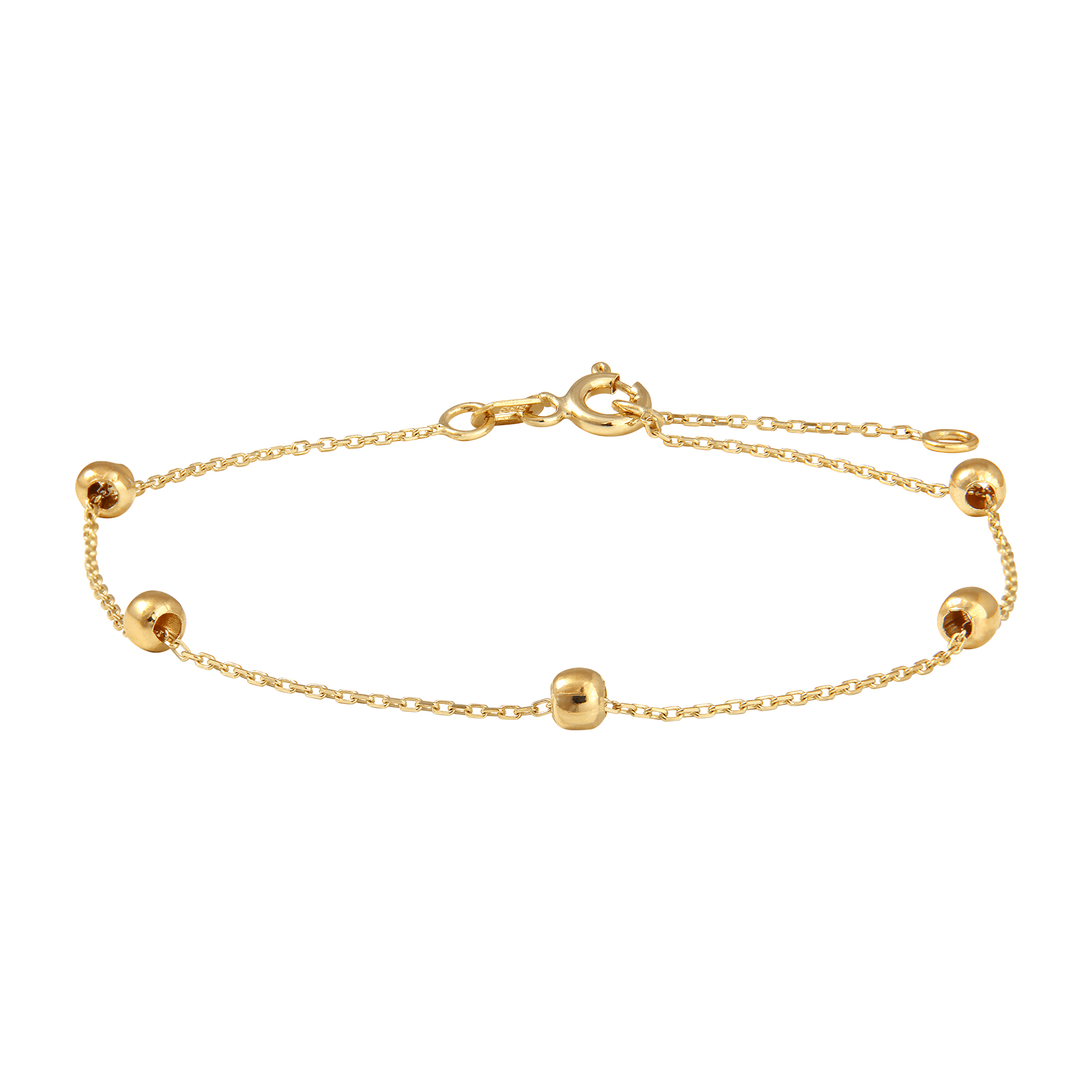 Siersbøl - 8kt. guld armbånd m. 5x3mm kugler