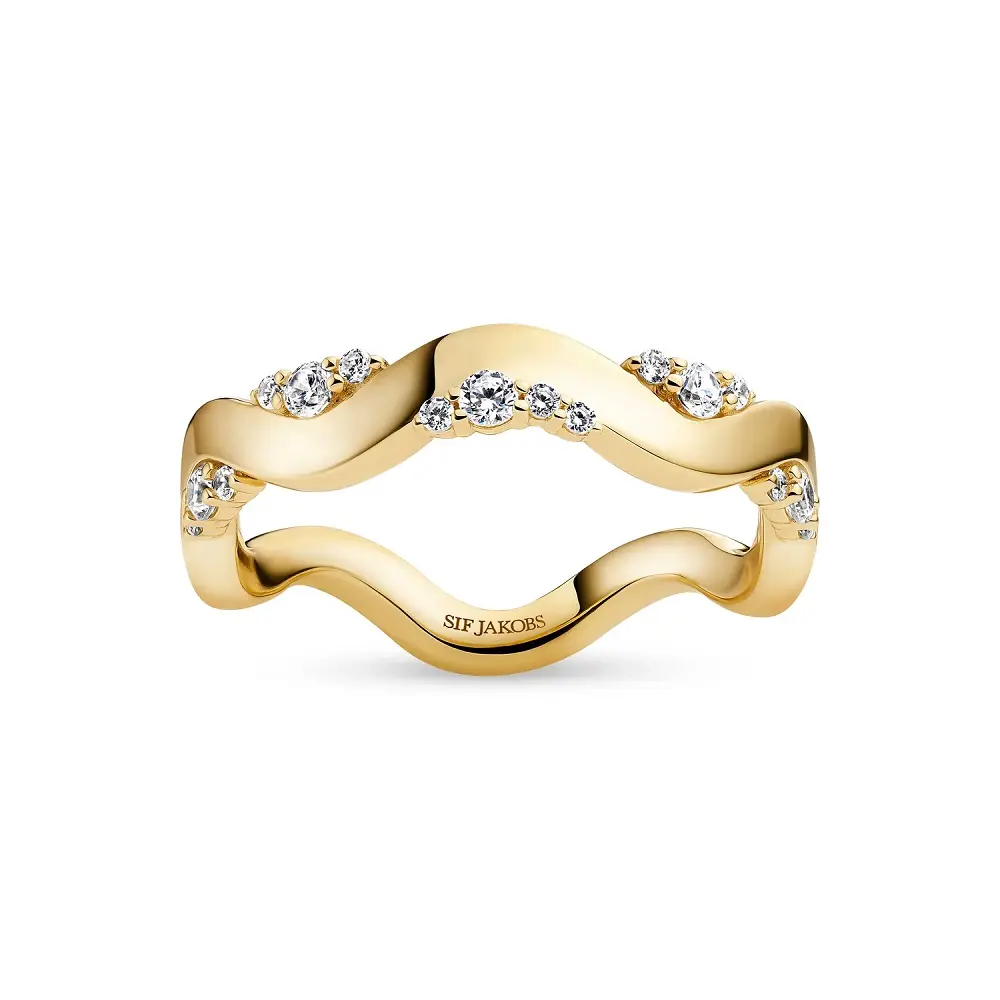 Sif Jakobs Ellera waves altro ring SJ-R2762-CZ-YG