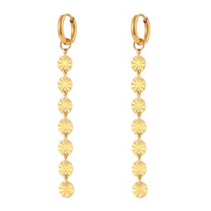 Sunset øreringe i vandfast forgyldt stål 163046